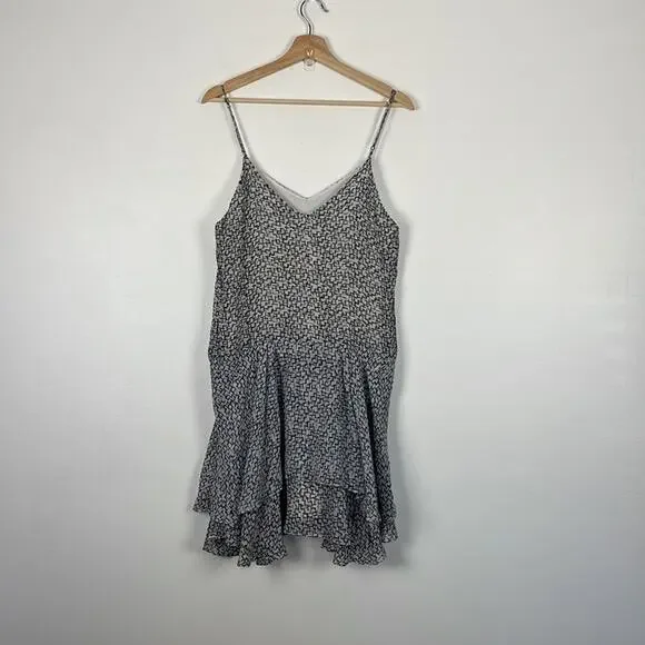 Hunter Bell New York Silk spaghetti strap Asymmetrical layered hem dress Medium - Picture 5 of 8